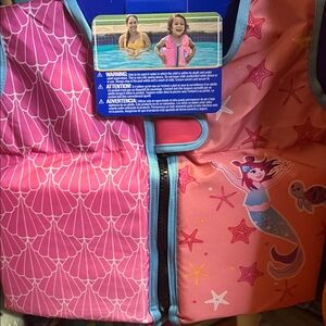Kids Mermaid Swim Vest - Pink